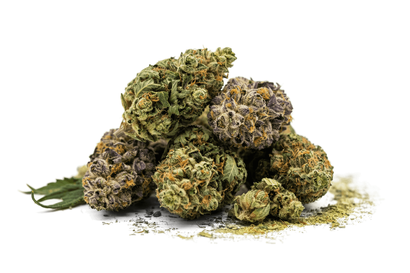 A pile of cannabis buds